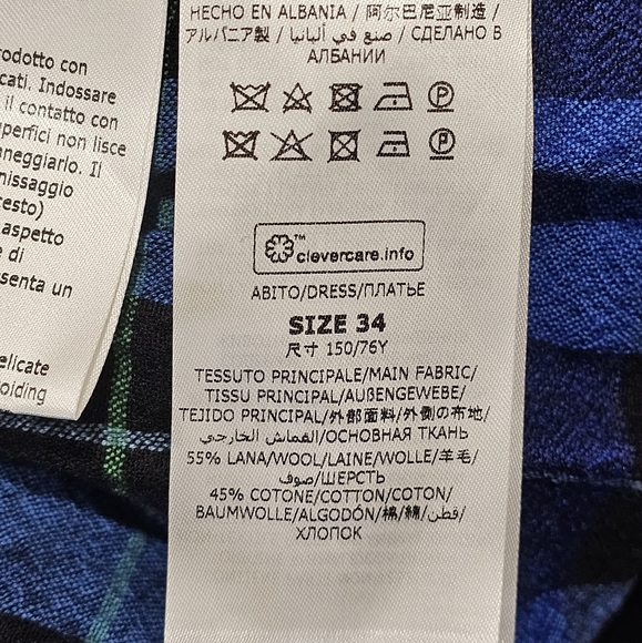 Stella McCartney Plaid Cotton Blend Shirtdress In Blue Size 34 NWT MSRP $1550 - Picture 9 of 10